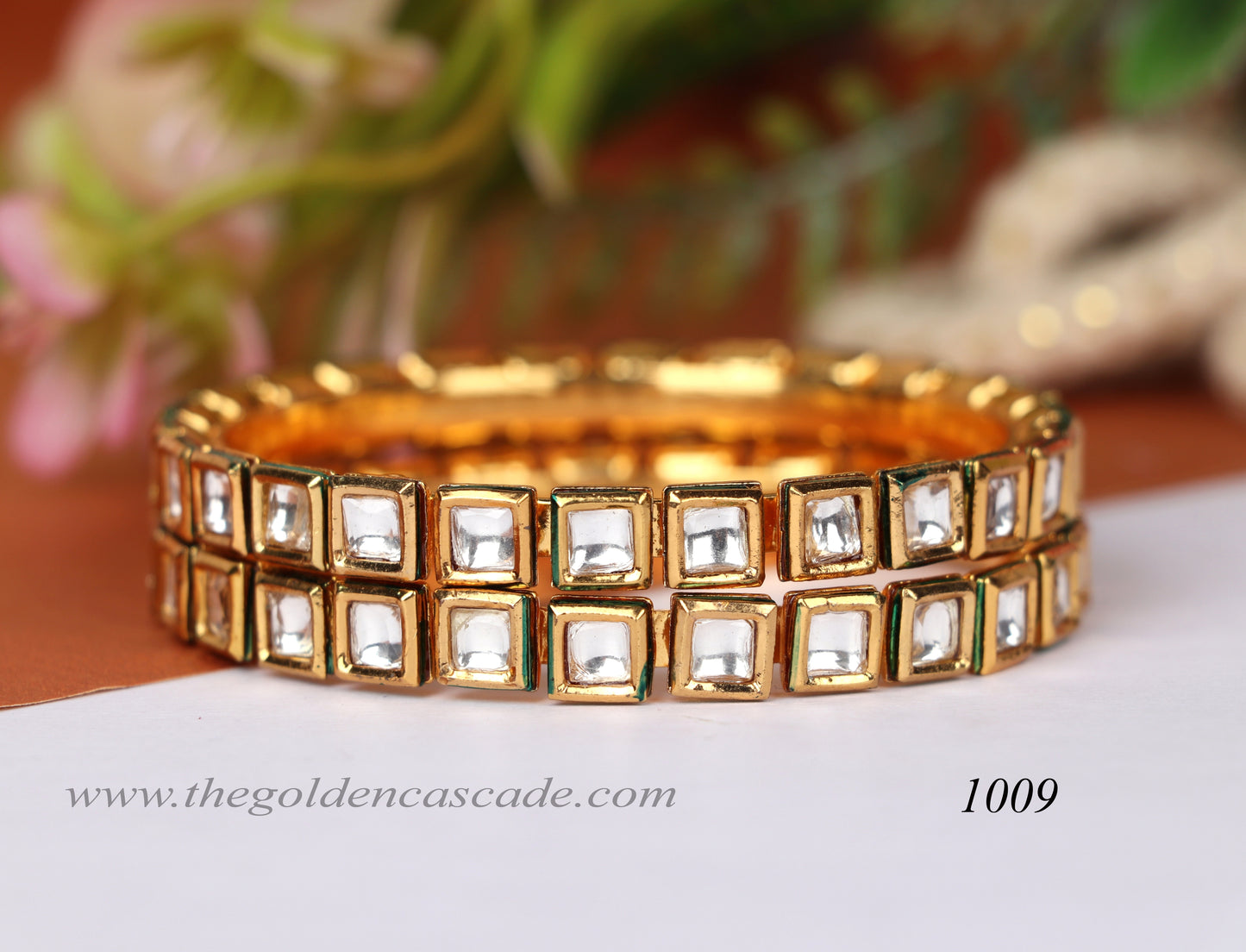 Stylish Metal Kada with Kundan Studded - Traditional Indian Jewelry for Women Bullet Points