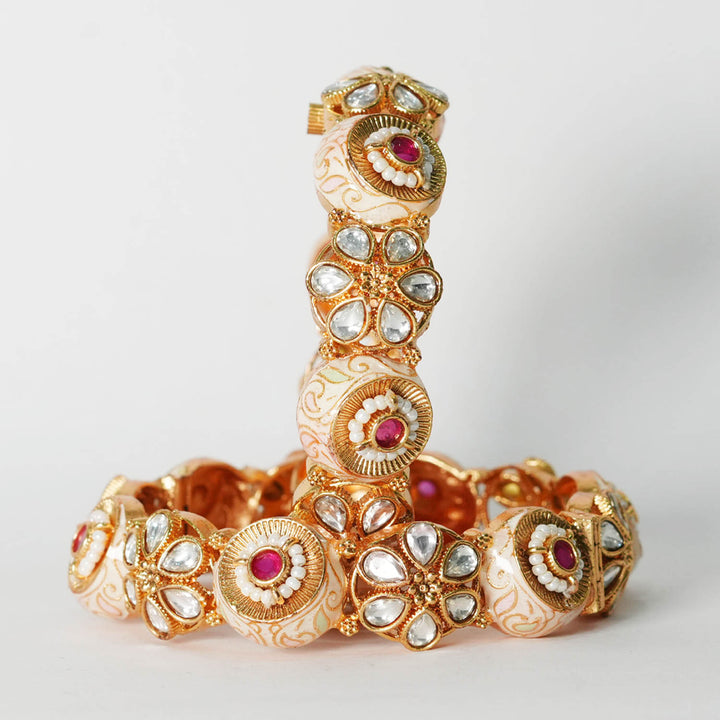 Antique Design Bracelet for Women, Brass Kada Traditional Indian Jewelry Girls