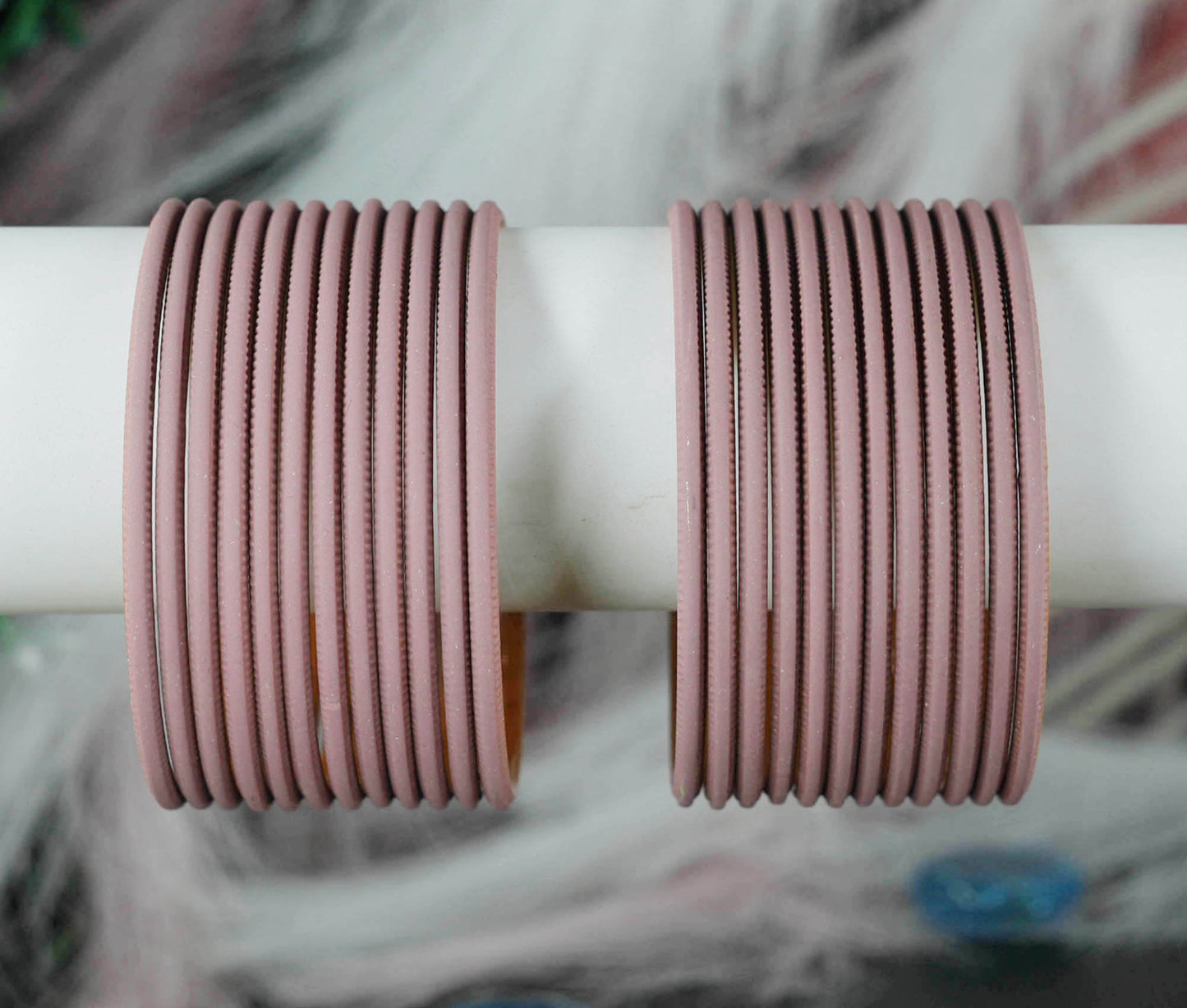 Biscuit Color Plain Matte Metal Bangles for Women & Girls (Pack of 24)