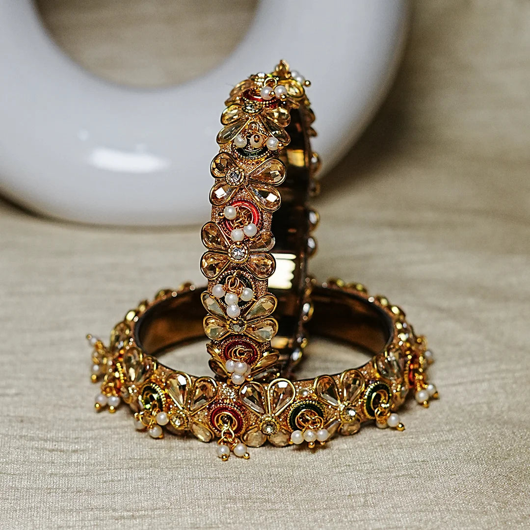 Premium Multicolor Glass Kada for Women (Pack of 2)