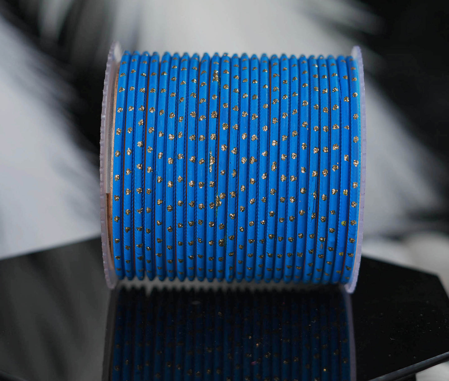 Firozi Dot Design Matte Finish Metal Bangle for Women & Girls (Pack of 24)