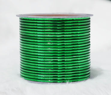 Green Color Glossy Metal Bangle for Women & Girls (Pack of 24)
