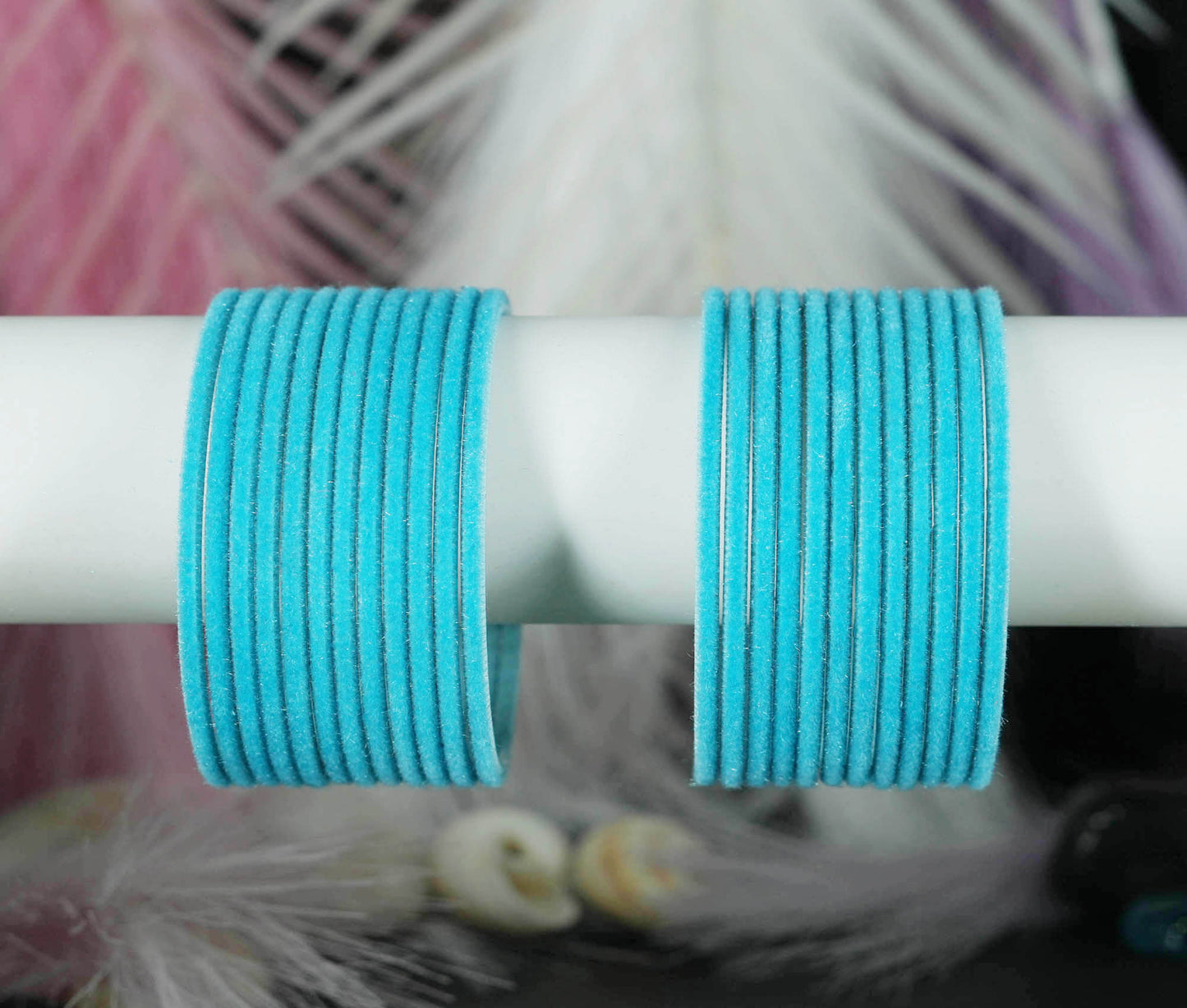 Surf Velvet Metal Bangles for Women & Girls (Pack of 24)