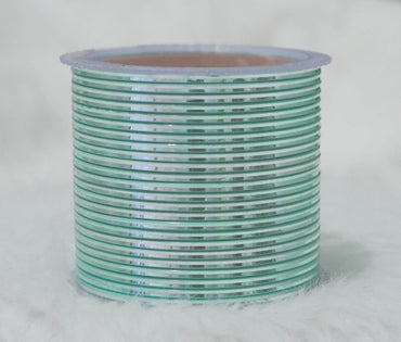 Surf Maroon Color Glossy Metal Bangle for Women & Girls (Pack of 24)