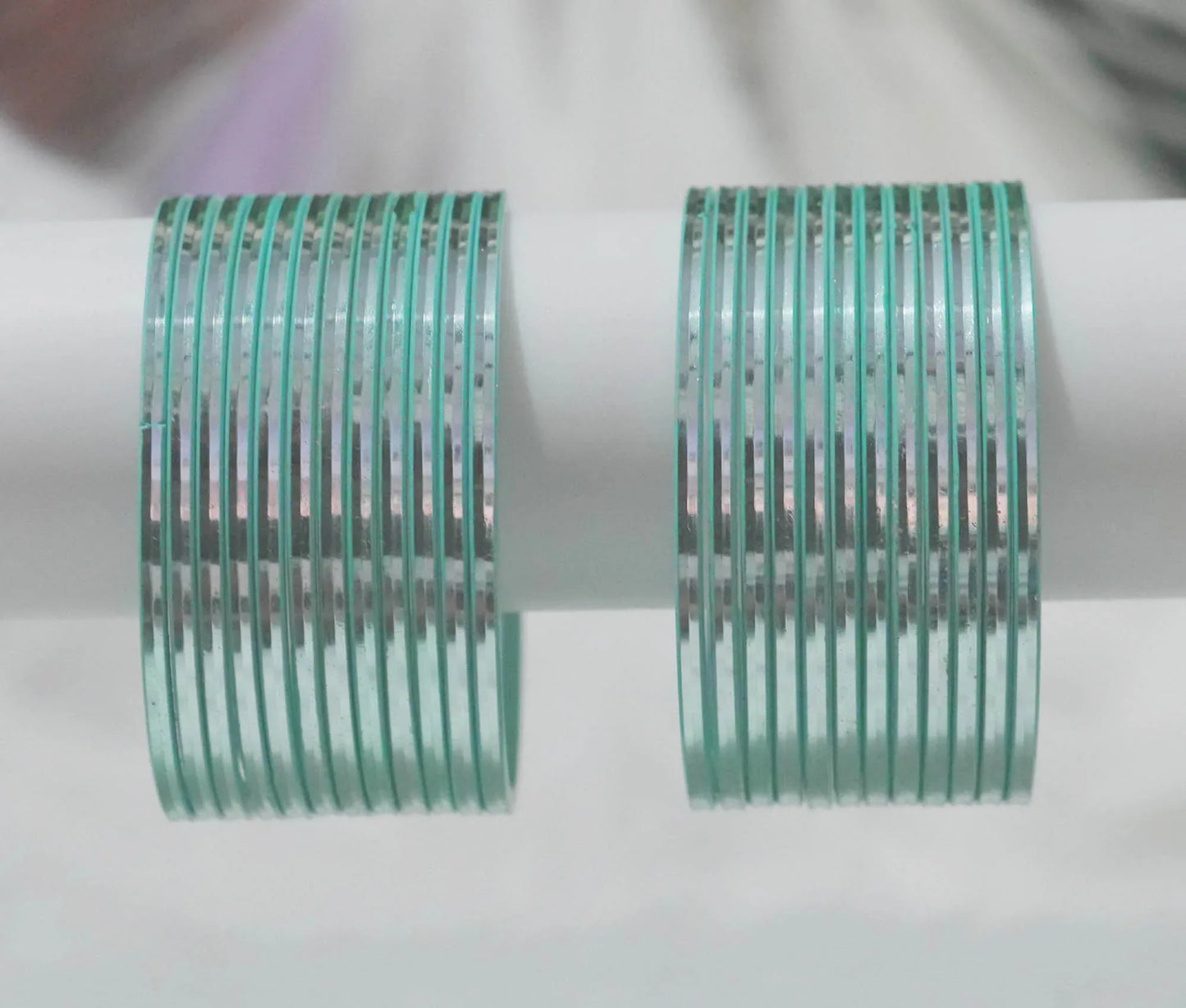 Surf Maroon Color Glossy Metal Bangle for Women & Girls (Pack of 24) - The Golden Cascade