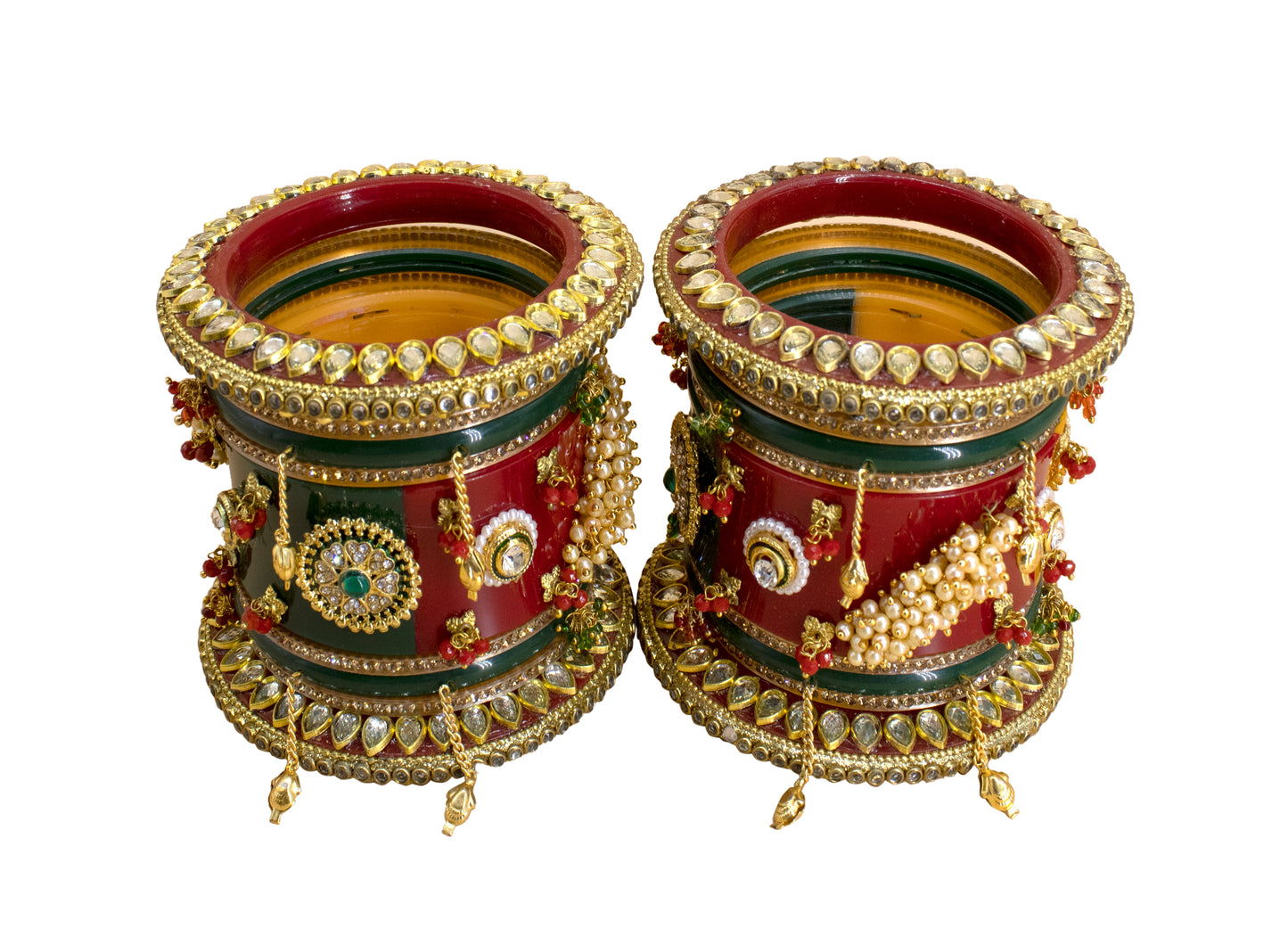 Multi Color Rajwadi Bridal Chuda Set for Women | Traditional Indian Wedding Chura Set for Brides