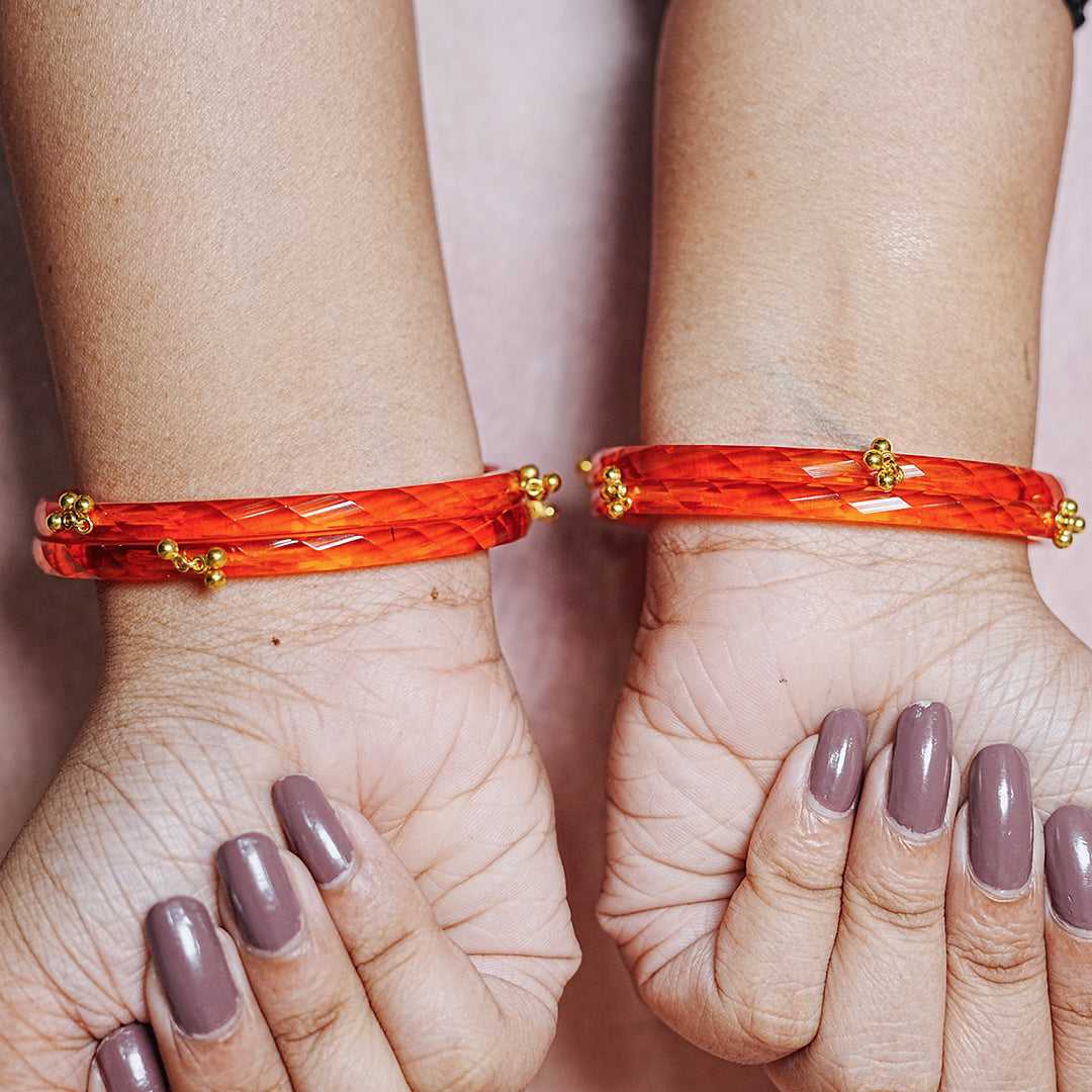 Acrylic kada Bangle for Women & Girls (pack of 4)