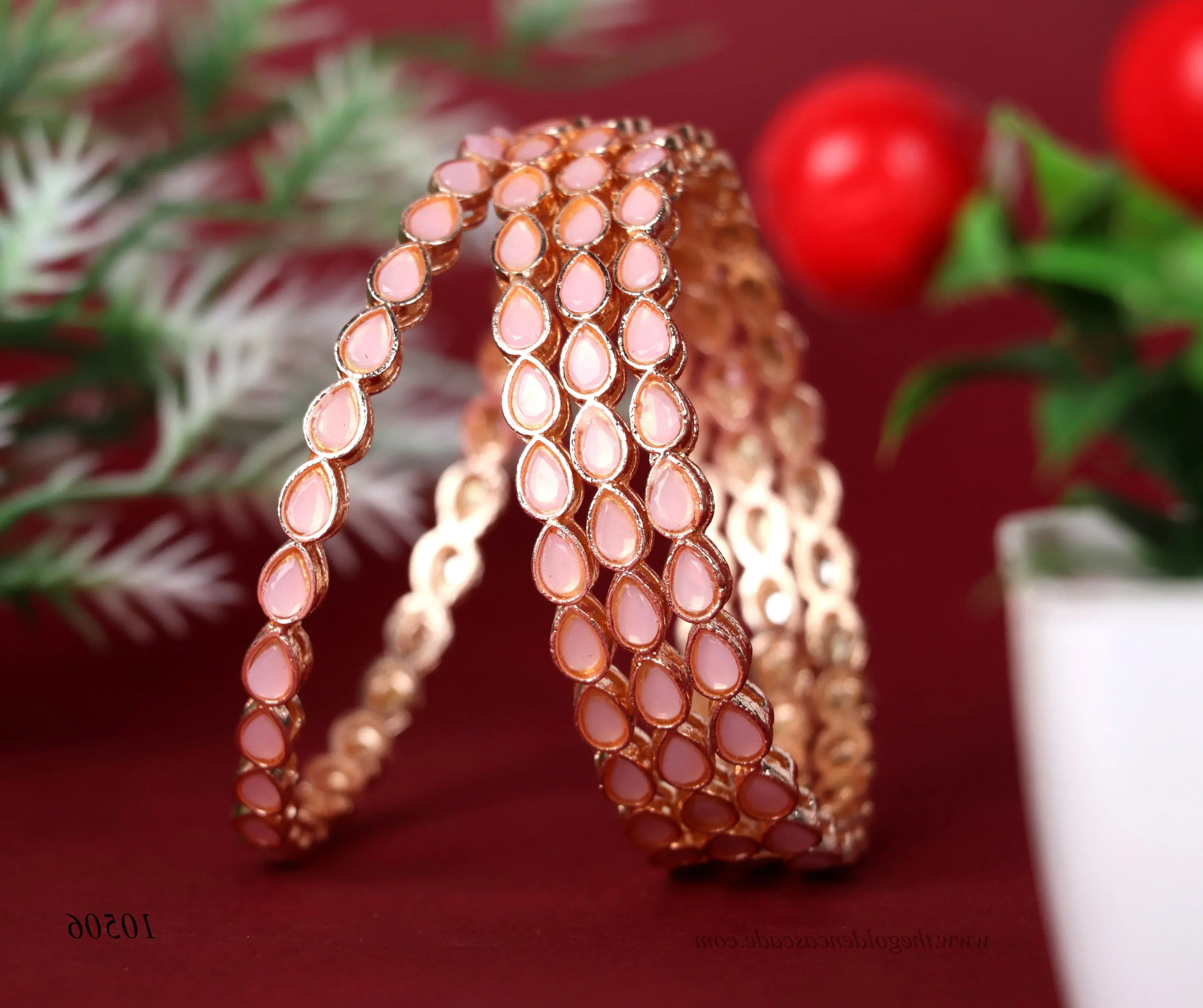 Multiple Color Antique Design Metal Kada with Tilak Shape Kundan Studded - Traditional Indian Jewelry for Women - The Golden Cascade