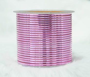 Pink Color Glossy Metal Bangle for Women & Girls (Pack of 24)