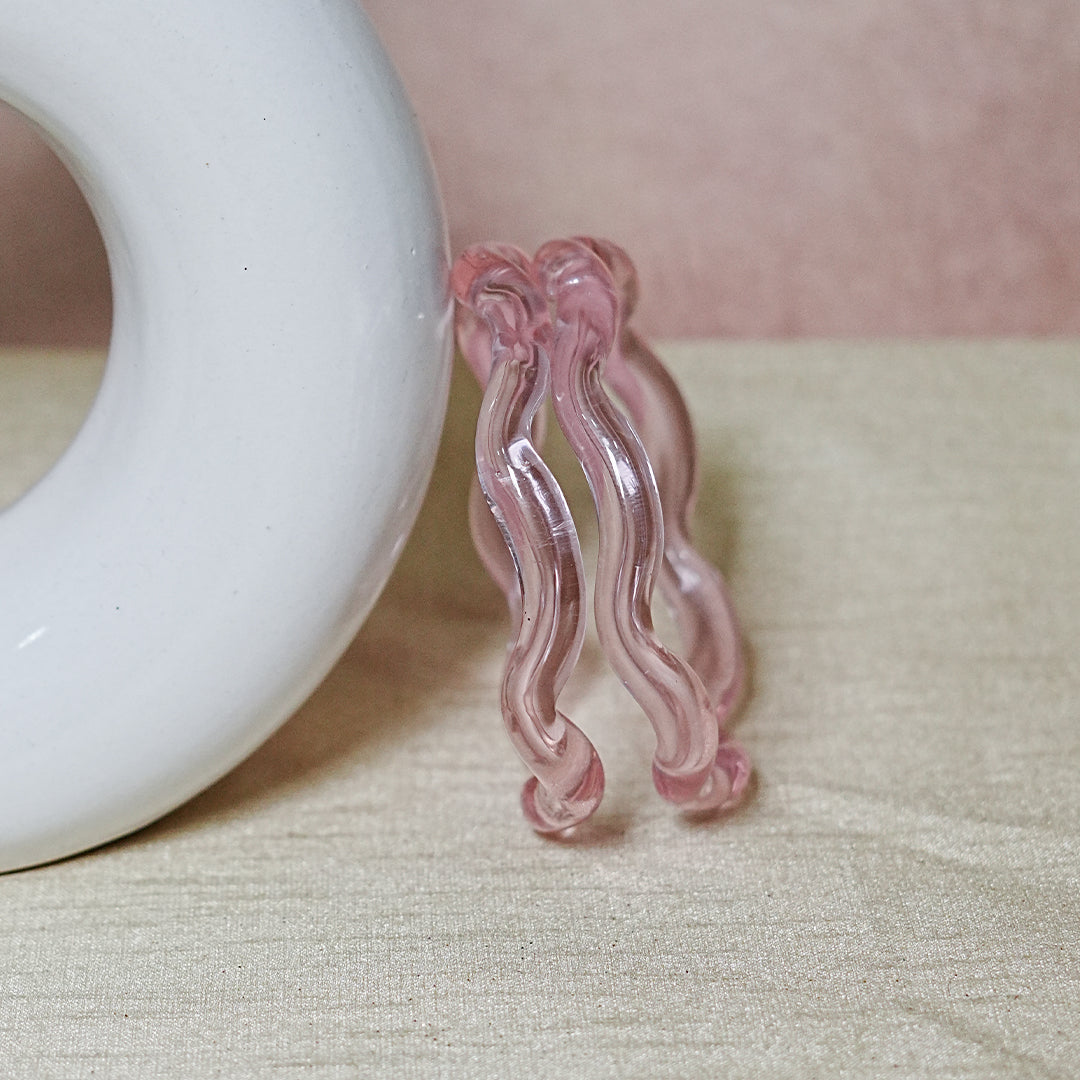 Zig-Zag Glass Kada Bangle, Glossy Finish for women and girls (Pack of 2 Kada)