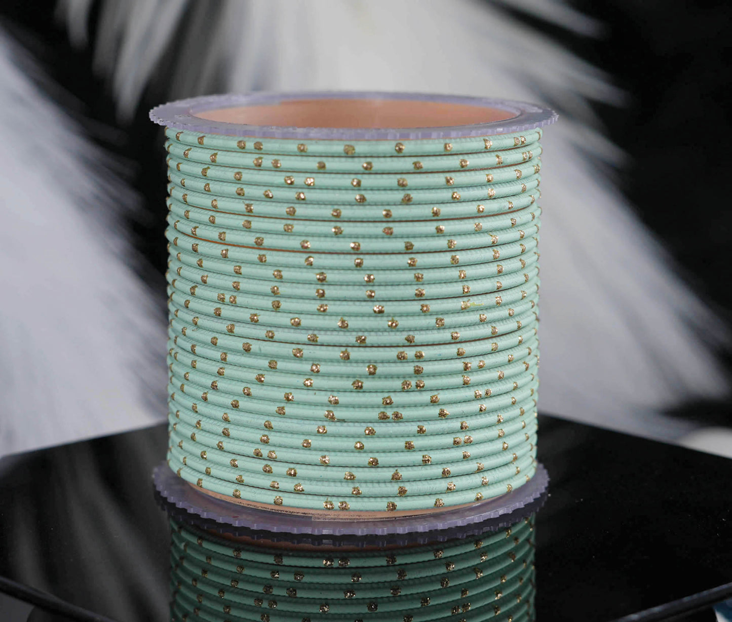 Pista Dot Design Matte Finish Metal Bangle for Women & Girls (Pack of 24)