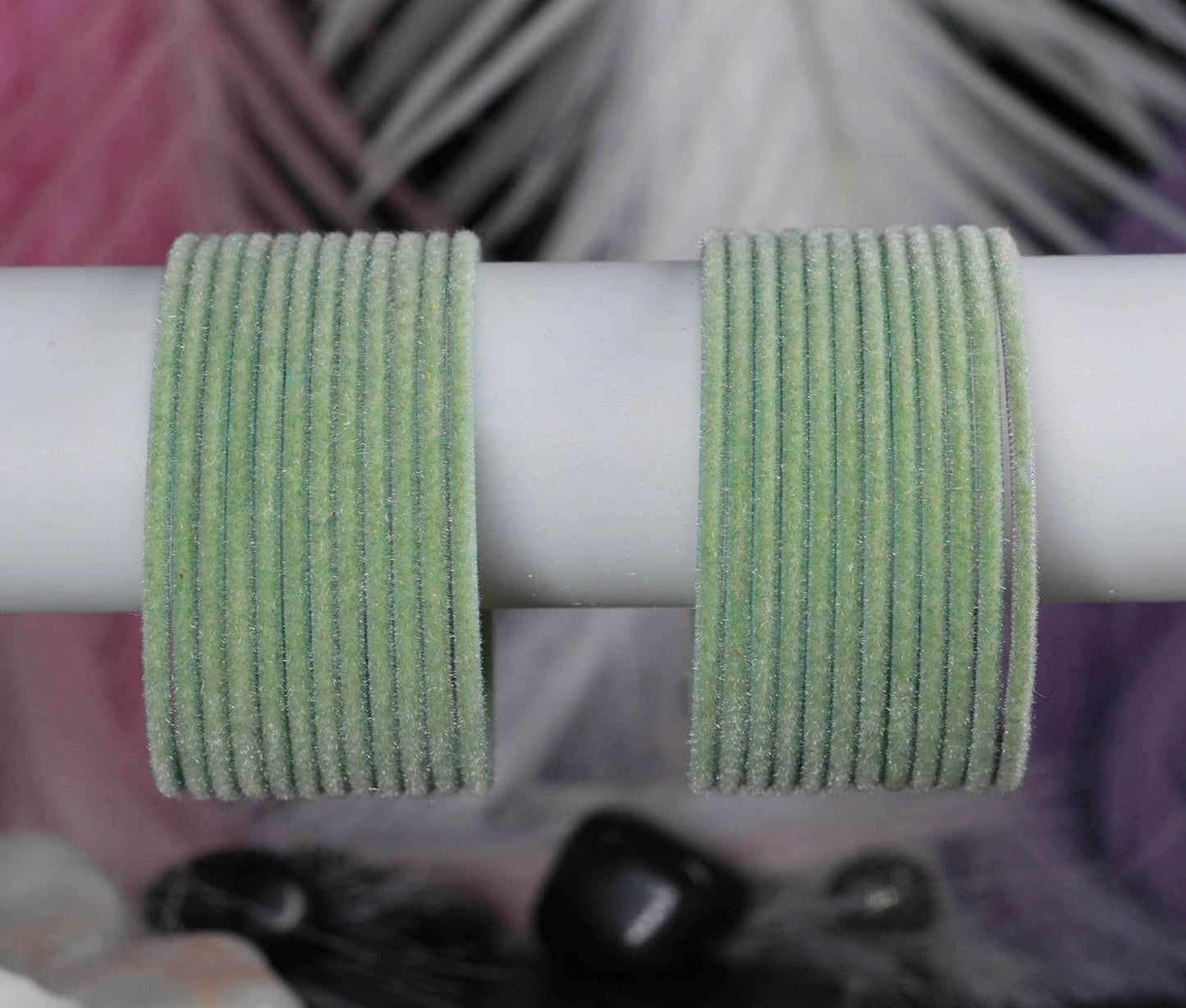 Pista Velvet Metal Bangles for Women & Girls (Pack of 24)