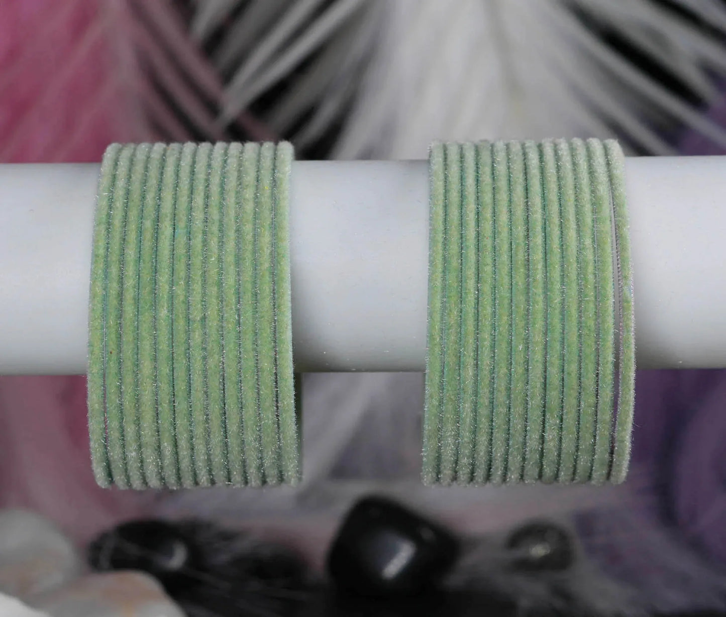 Pista Velvet Metal Bangles for Women & Girls (Pack of 24) - The Golden Cascade