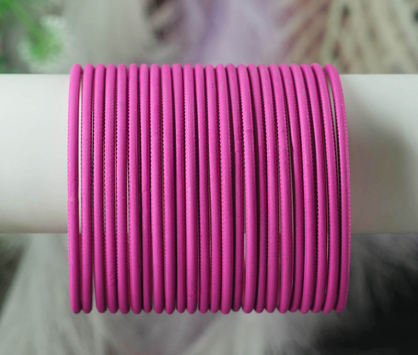 Rani Color Plain Matte Metal Bangles for Women & Girls (Pack of 24)