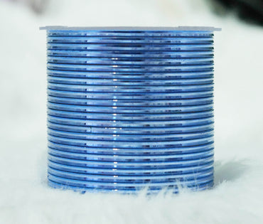 Sky Blue Color Glossy Metal Bangle for Women & Girls (Pack of 24)