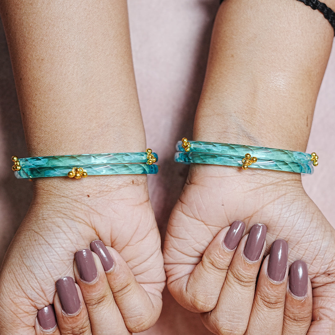 Acrylic kada Bangle for Women & Girls (pack of 4)