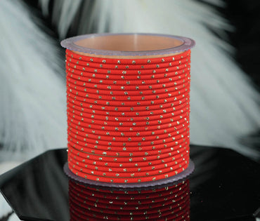 Tamatri Dot Design Matte Finish Metal Bangle for Women & Girls (Pack of 24)