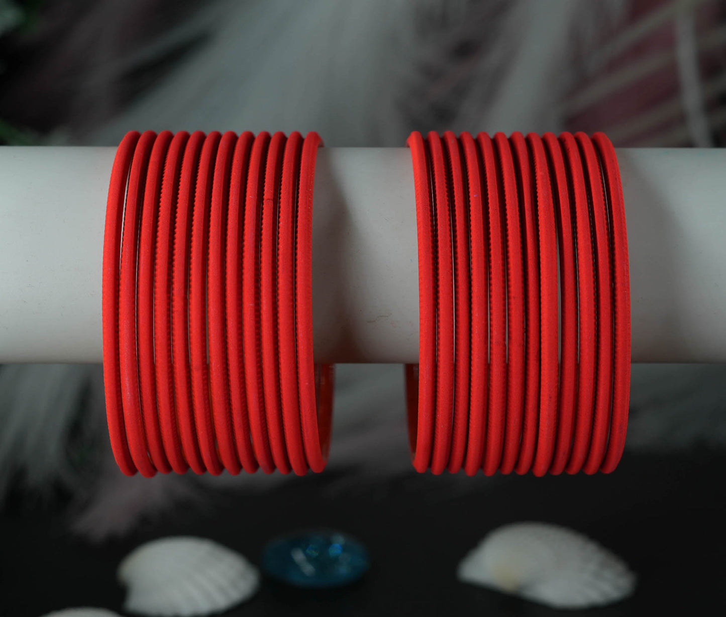 Tamatri Color Plain Matte Metal Bangles for Women & Girls (Pack of 24)