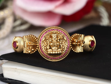 Antique Bracelet for Women & Girls with Laxmi Design Gold Plated Finish | Perfect for Everyday Wear & Parties