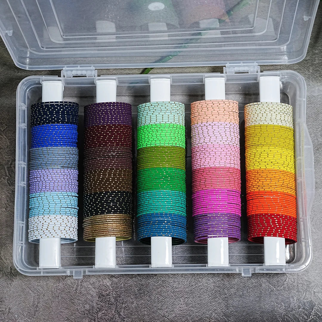 Premium Metal Bangles Combo | Matte Finish Dot Design for Women & Girls (Pack of 30 Dozen)