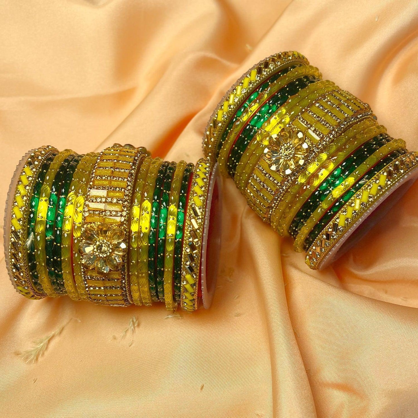 glass_bangle_set4 - The Golden Cascade
