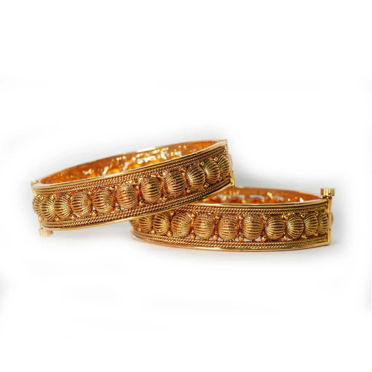 Antique Ball Design Brass Kada for Women & Girl | Handcraft Bracelet Perfect for Party & Daily wear - The Golden Cascade