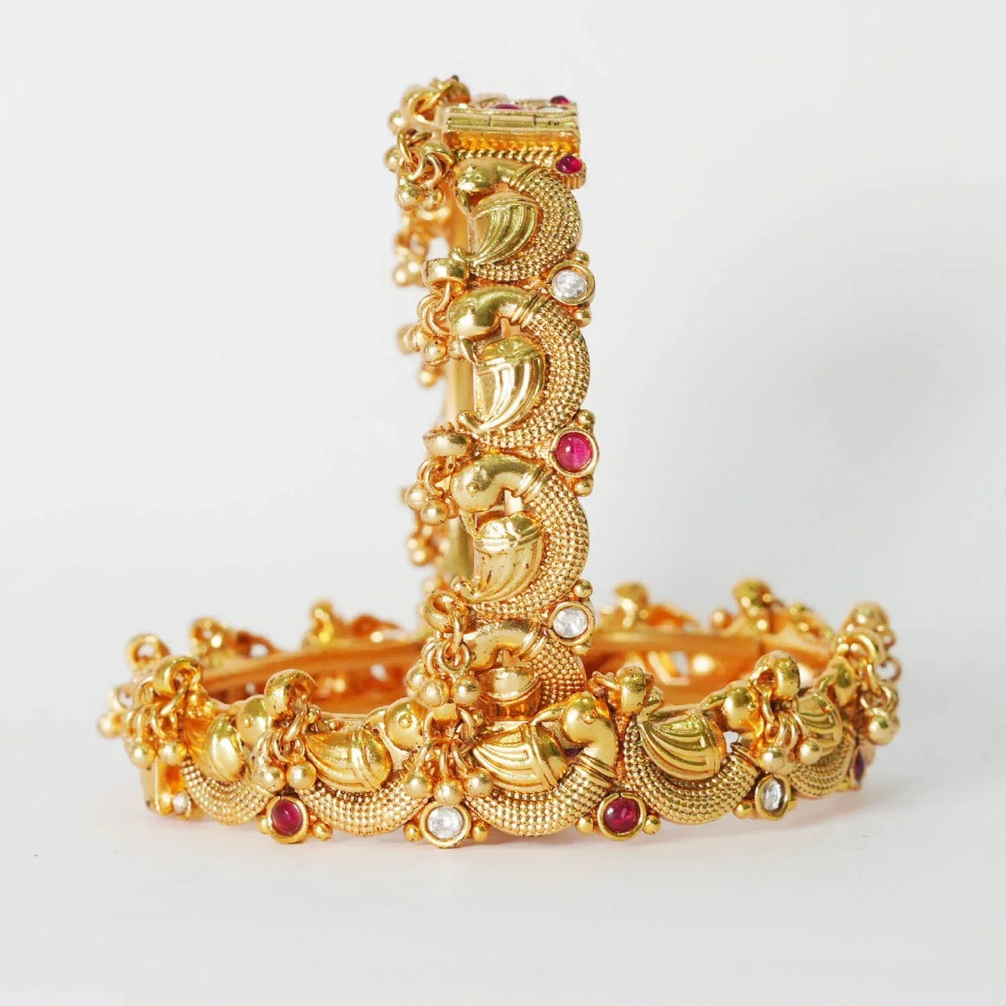 Antique Design Brass Kada for Women & Girl | Handcraft Unique Bracelet Perfect for Party & Daily wear - The Golden Cascade