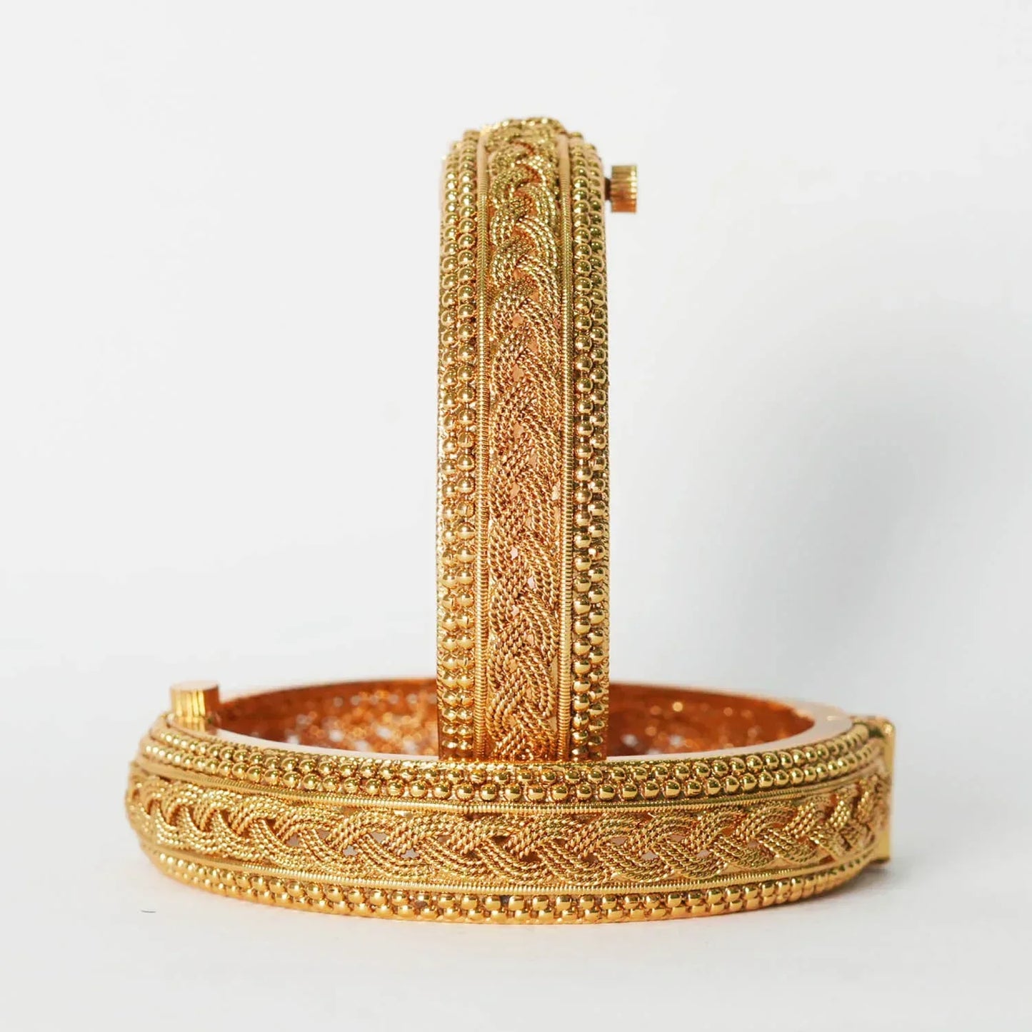 Antique Look Brass Kada for Women & Girl | Handcraft Bracelet Perfect for Party & Daily wear - The Golden Cascade