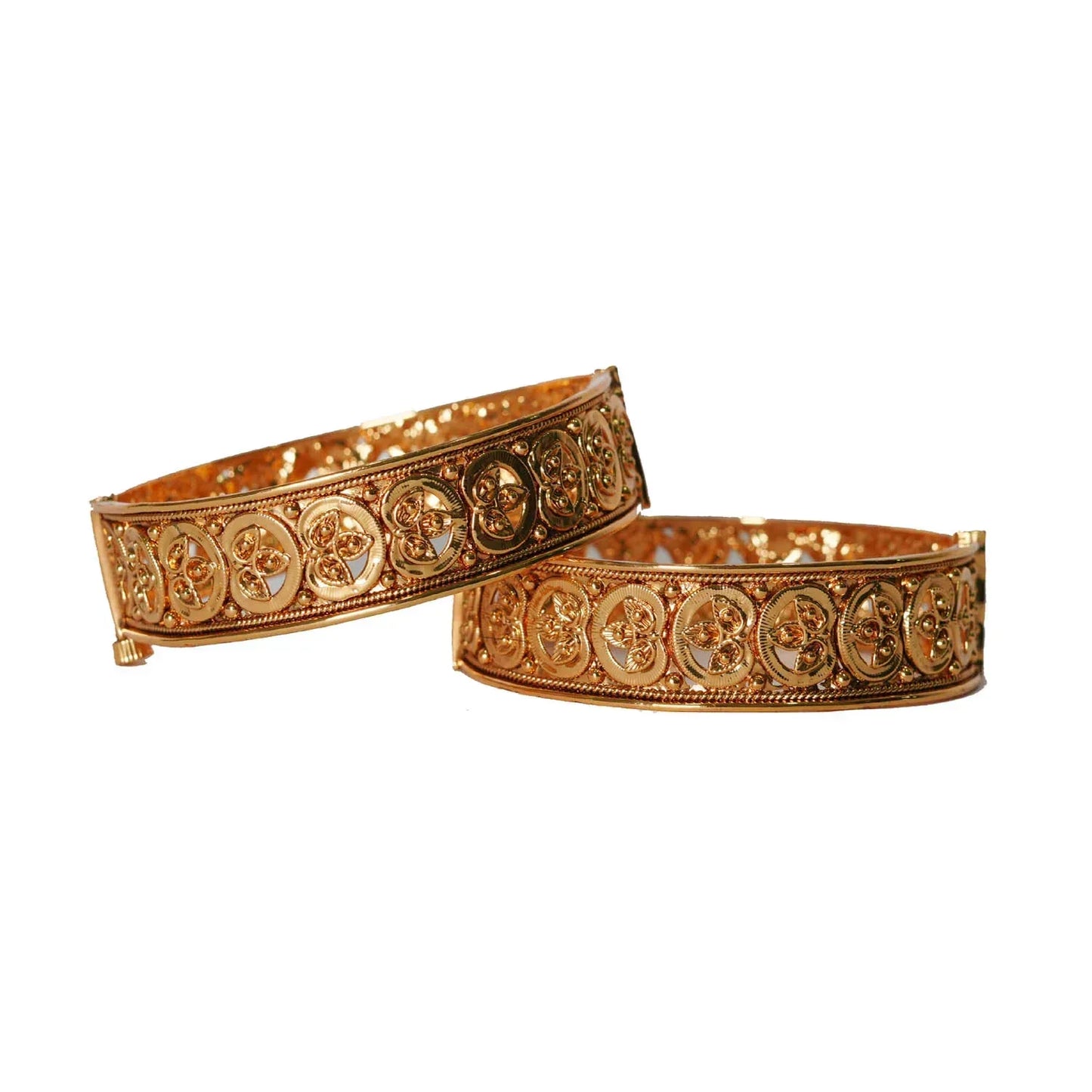 Antique Design Kada for Women & Girl, Traditional Look Brass Jewelry Collection for Ladies - The Golden Cascade