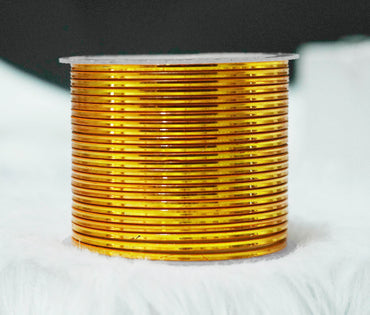 Haldi Color Glossy Metal Bangle for Women & Girls (Pack of 24)