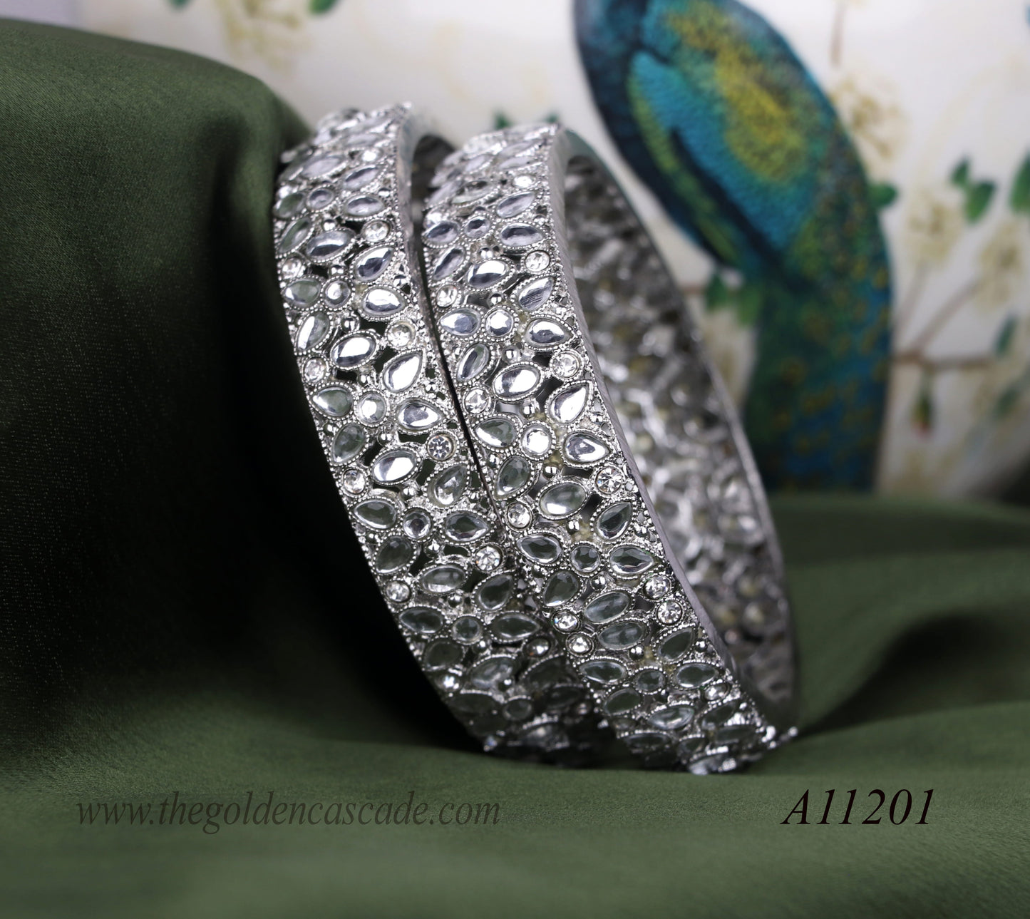 Premium Silver Metal Kada for Women (Pack of 2)