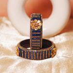 Glass Kada for Women & Girls – Elegant Flower Design (Pack of 2 kada)