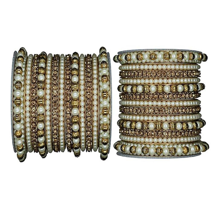Traditional & Stylish Pearl Bangle Set for Women | Wedding, Festive & Party Wear (Both Hands)