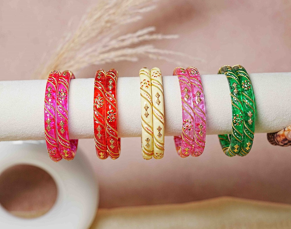 Trendy Lightweight Acrylic Kada Bangle for Women & Girls (Pack of 2)