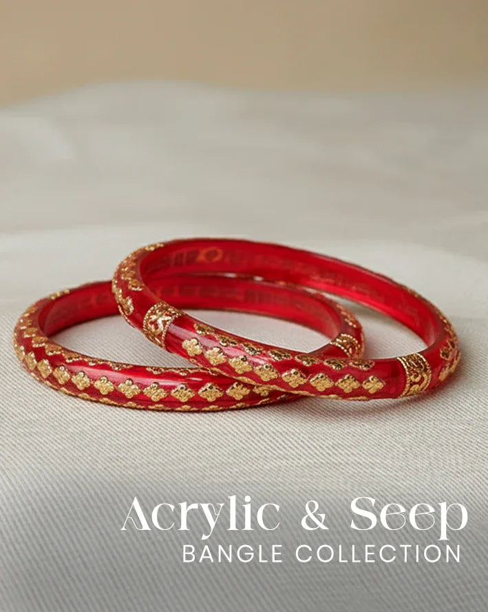 Acrylic & Seep Bangle Collection – The Golden Cascade