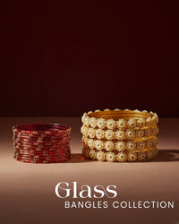 Glass Bangles Collection - The Golden Cascade
