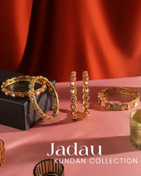 Jadau Kundan Bangles Collection - The Golden Cascade