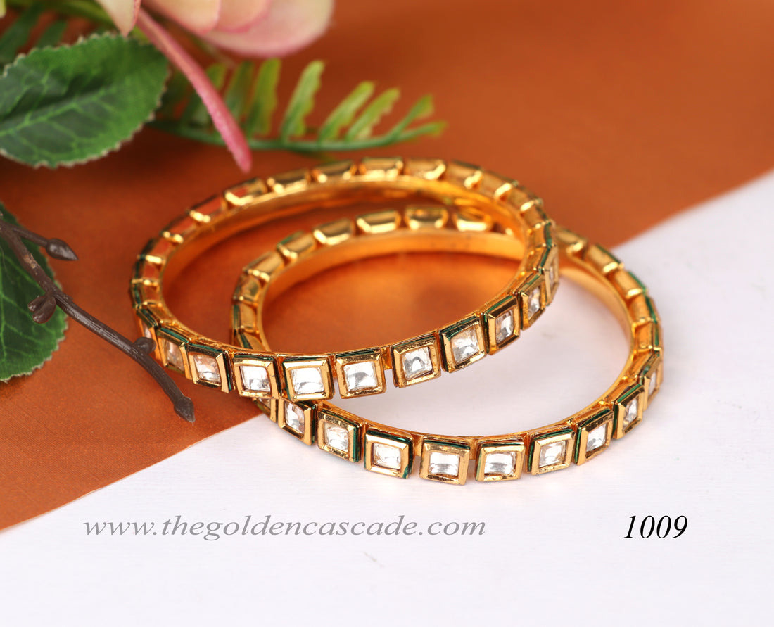 Stylish Metal Kada with Kundan Studded - Traditional Indian Jewelry for Women  Bullet Points