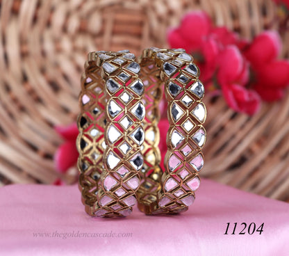 Traditional Kundan Metal Kada for Women (Pack of 2)