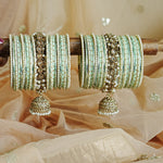 Traditional Jhumki Kada Metal Bangle Set for Women