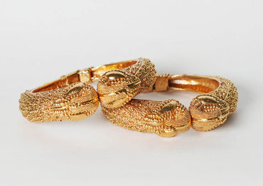 Antique Peacock Design Bracelet Kada for Women & Girl, Traditional Look Brass Jewelry Collection for Ladies