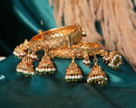 Antique Design Latkan with Jhumki Bracelet Kada for Women & Girl, Traditional Look Brass Jewelry Collection for Ladies