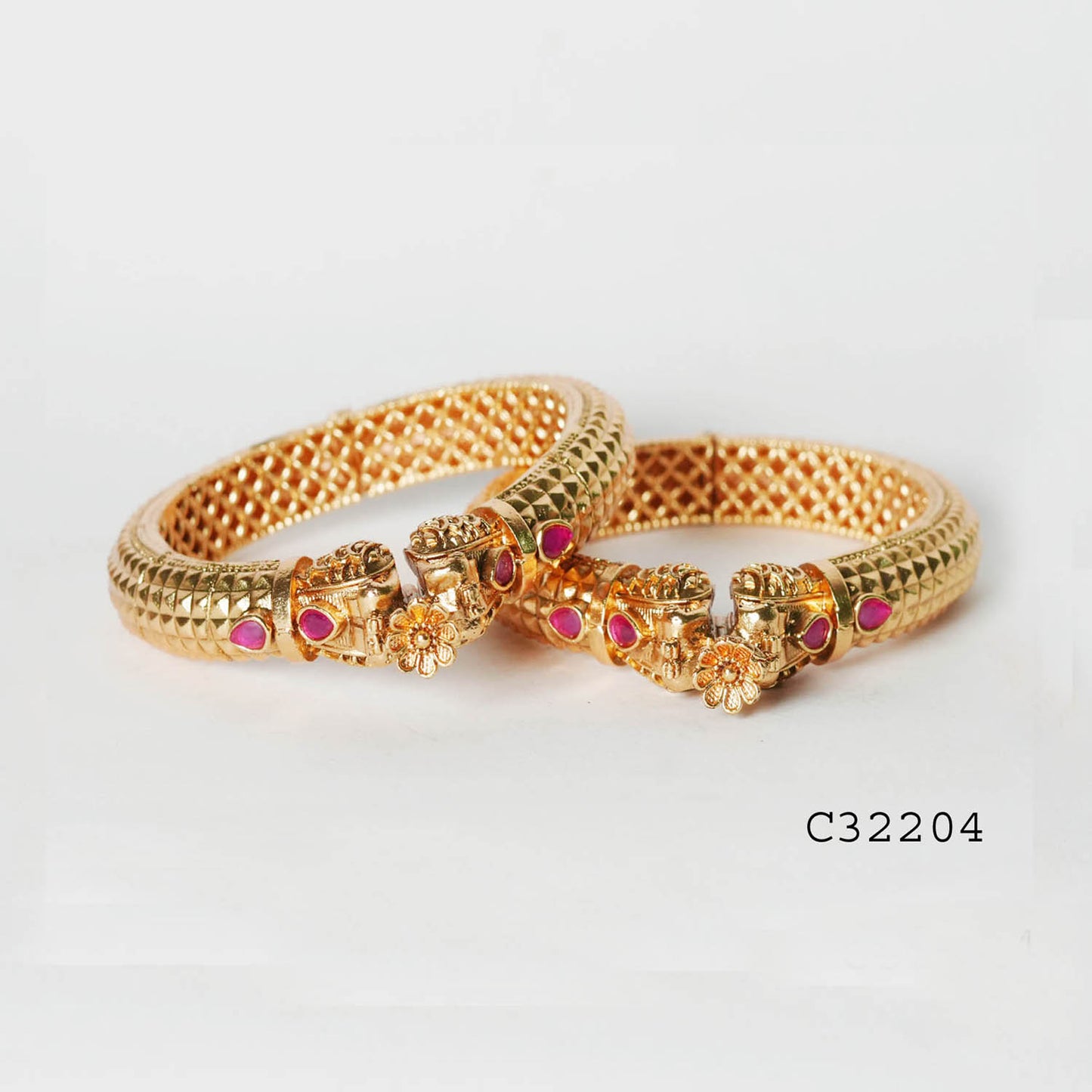 Antique Design Brass Kada for Women –Handcrafted Bracelet, Traditional Indian Jewelry