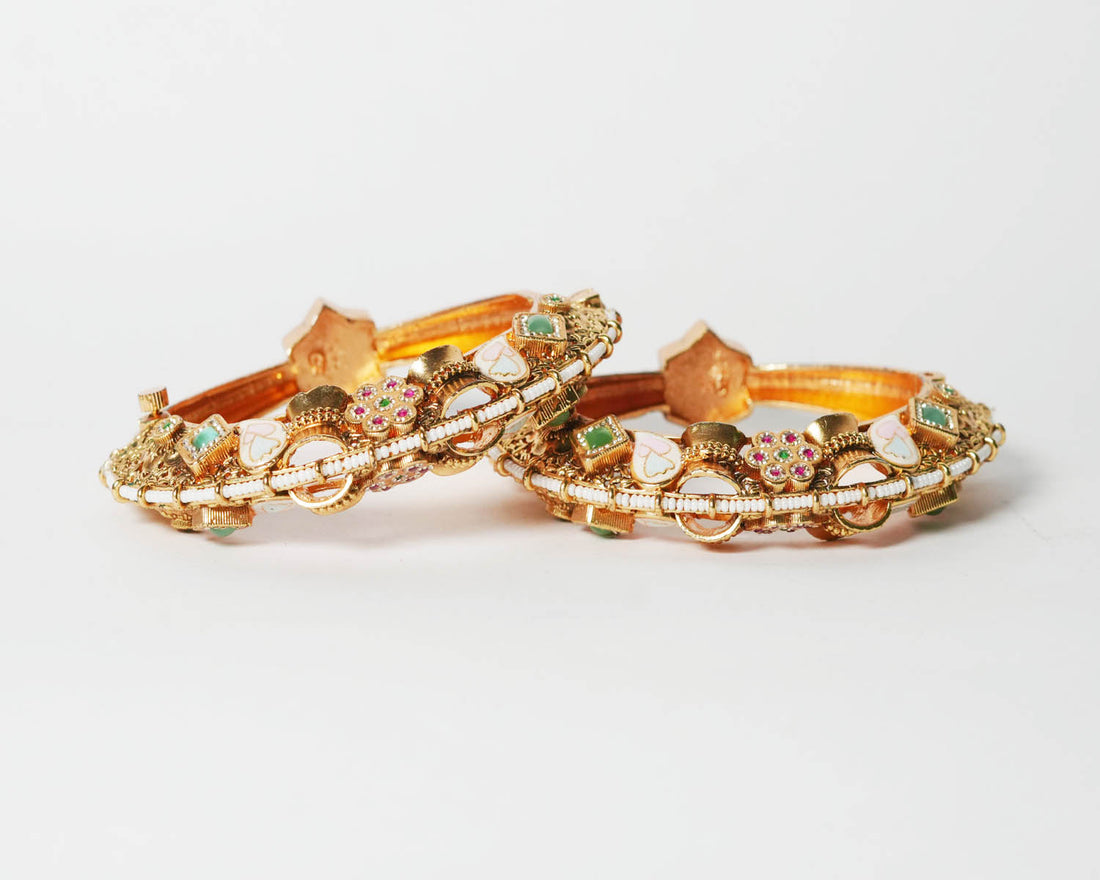 Antique Design Copper Bracelet for Women & Girls, Stylish Traditional Indian Jewelry