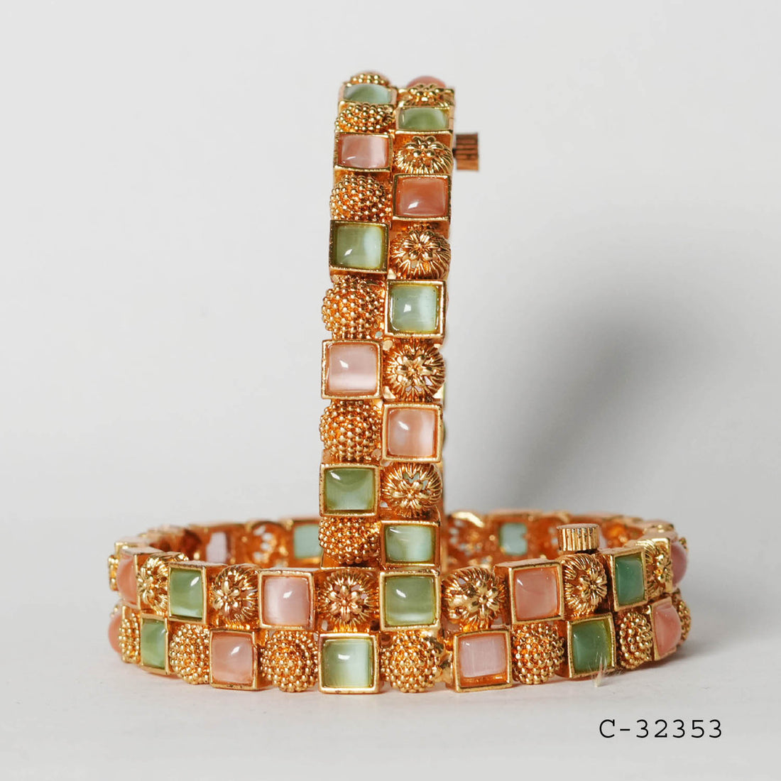 Stylish Multi Color Design Bracelet for Women, Copper Kada Traditional Indian Jewelry Girls