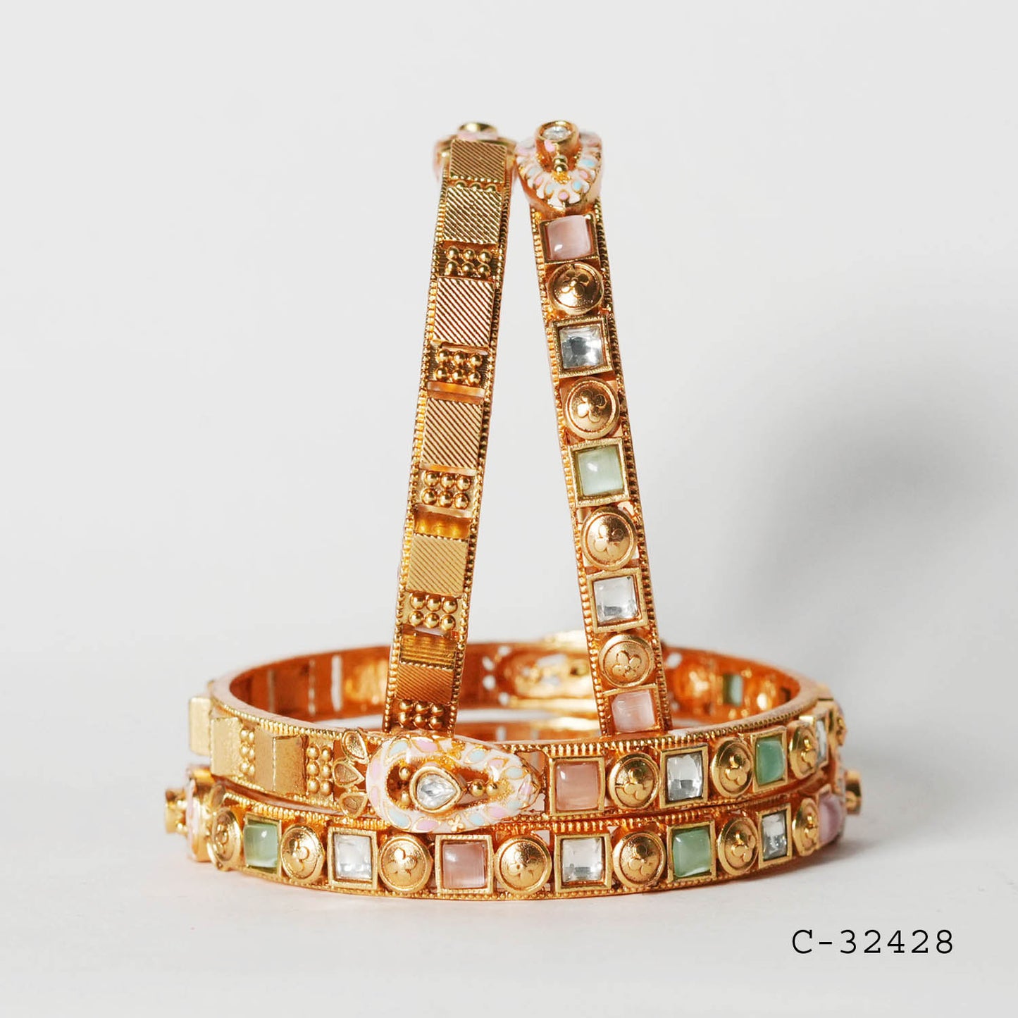 Antique Design Bracelet for Women, Beautiful Brass Kada Traditional Indian Jewelry
