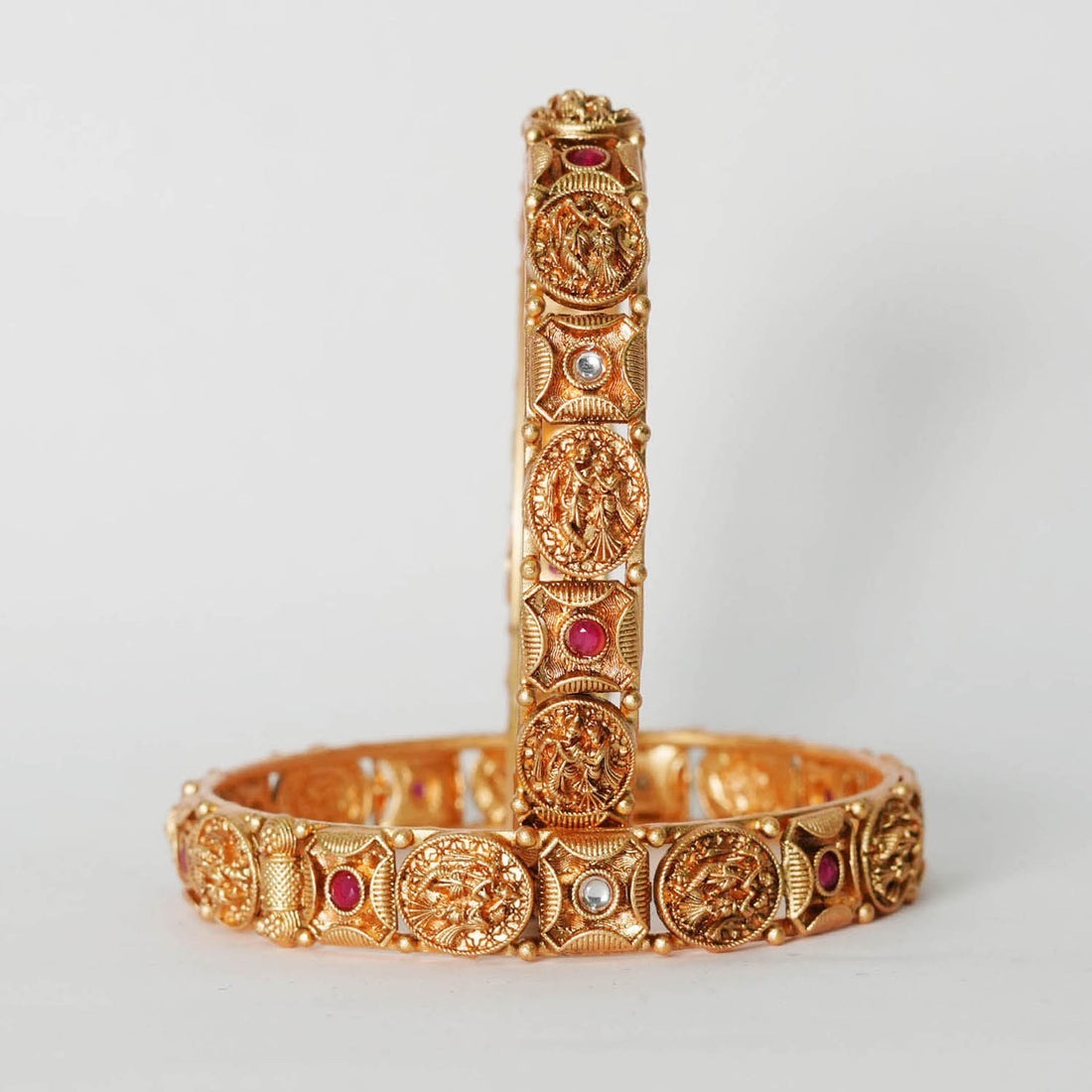 Antique Traditional Bracelet for Women Copper Kada Handcrafted Indian Jewelry