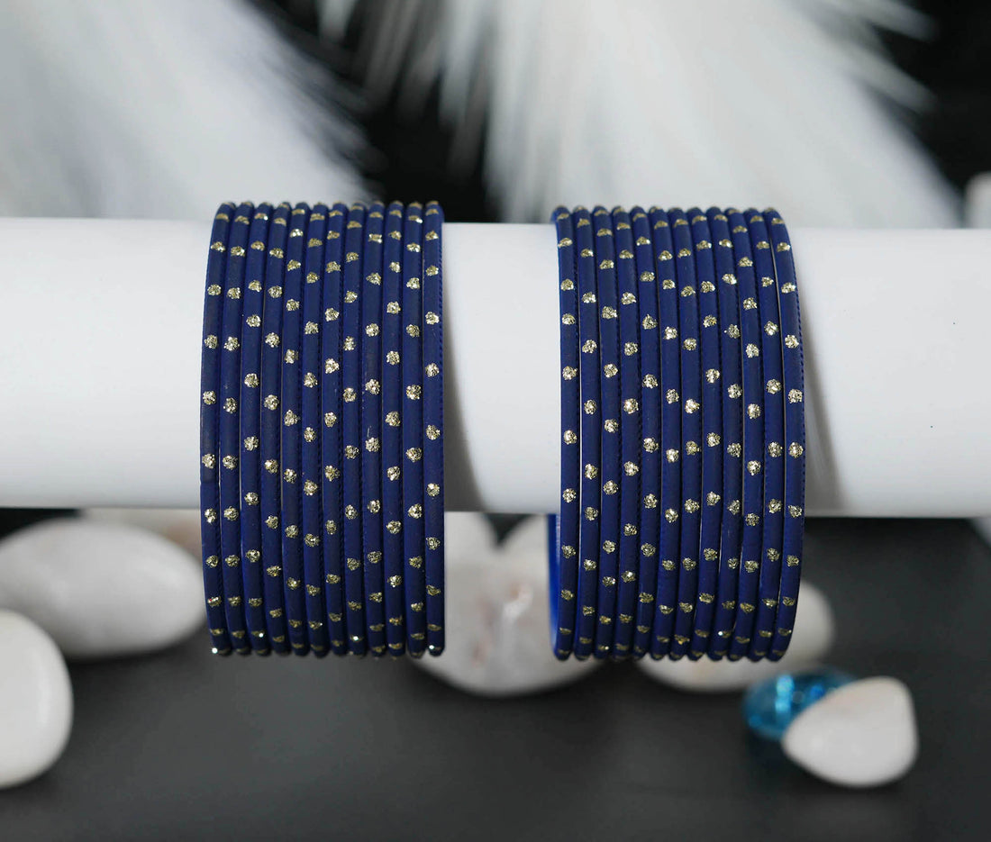 Metal Bangles for Women & Ladies – Multiple Color Traditional Dot Design Chudiyan