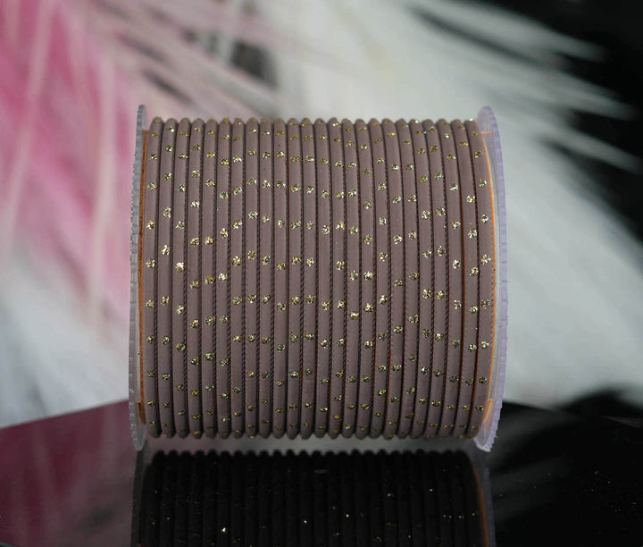 Biscuit Dot Design Matte Finish Metal Bangle for Women & Girls (Pack of 24)