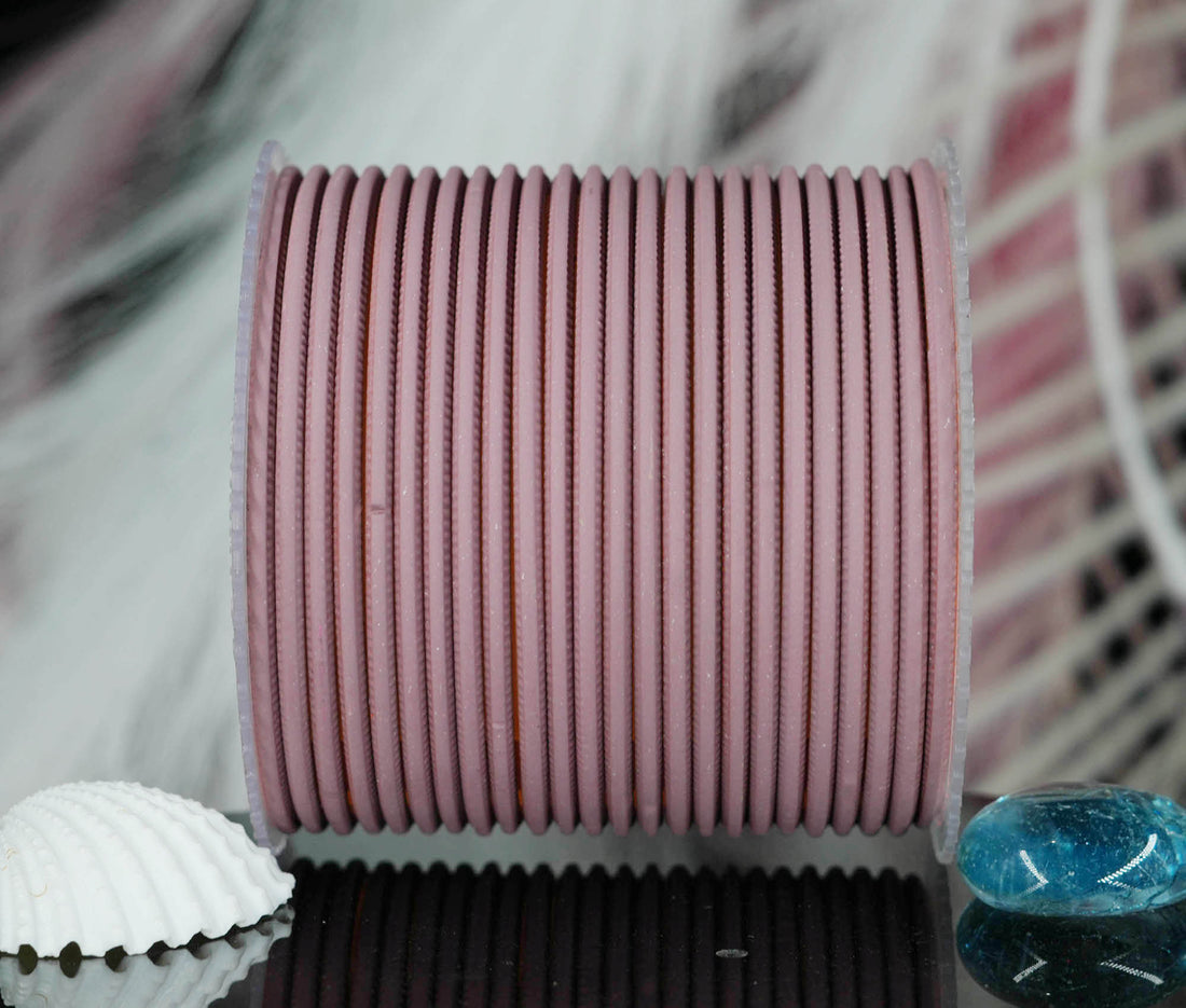 Biscuit Color Plain Matte Metal Bangles for Women & Girls (Pack of 24)